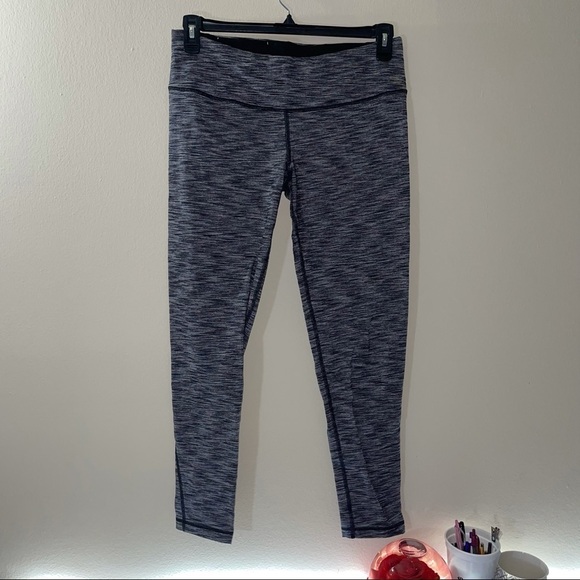 Victoria’s Secret Leggings Sport Knockout Full Length Space Dye Striped Pants - Picture 2 of 5